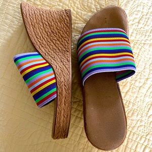 Rainbow Wedge Platform Sandals